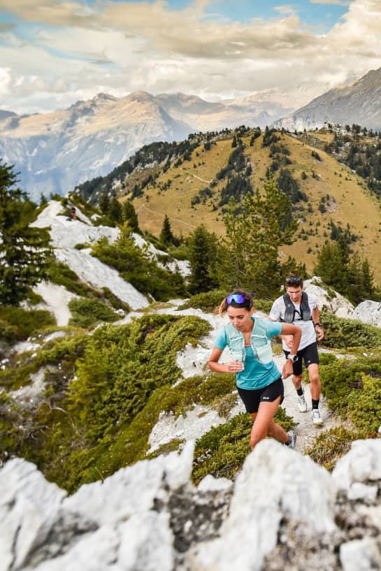 Practice trail running in Les 3 Vallées with your tribe, here in the magical Courchevel Valley