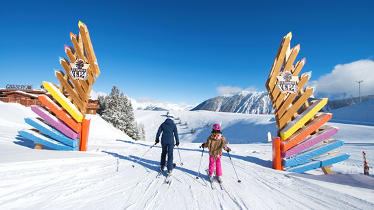 Canyon of Yepa, Courchevel, one of the numerous fun areas of Les 3 Vallées. A ski area for every levels !