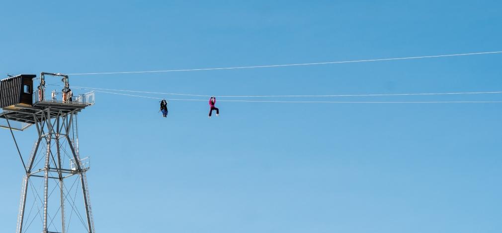 Val Thorens’ La Bee double zip line