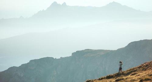 Trail au col de la fenêtre dans la vallée des Belleville, Les 3 Vallées