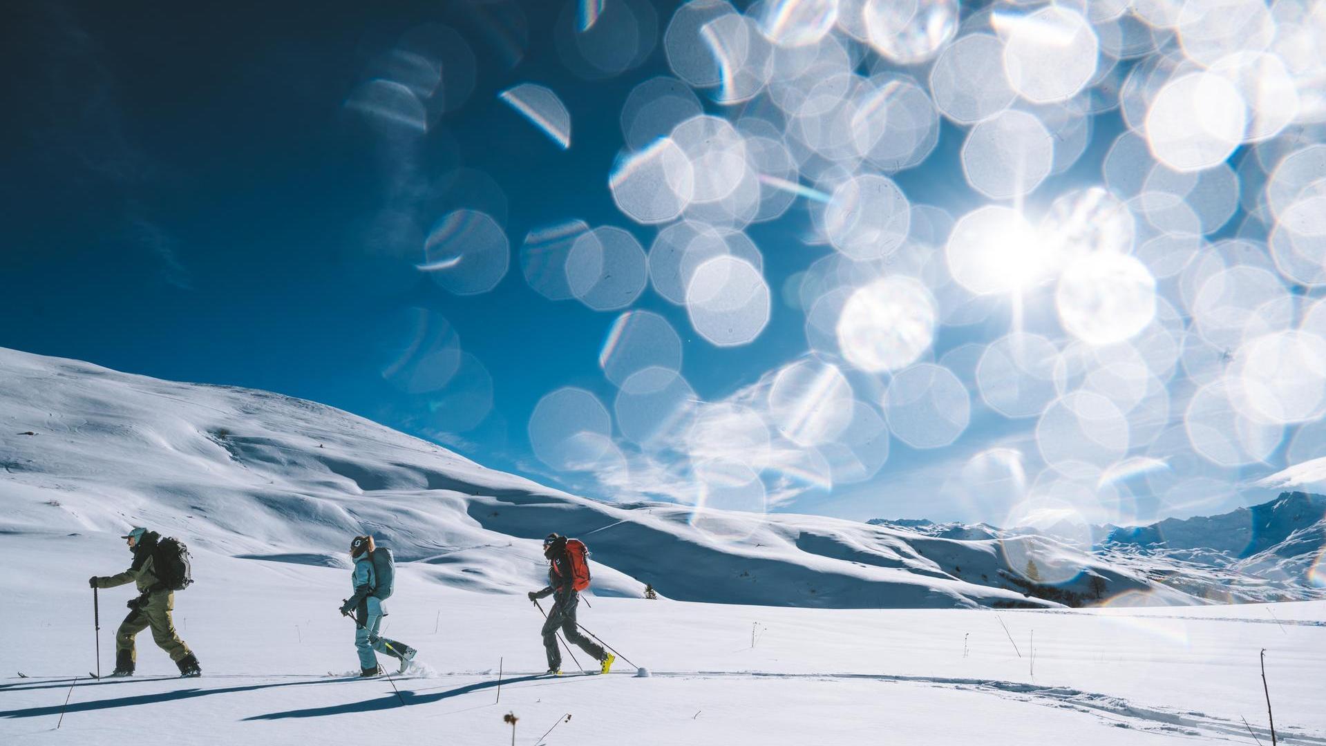 Ski touring and snowshoeing trails the itineraries - Les 3 Vallées