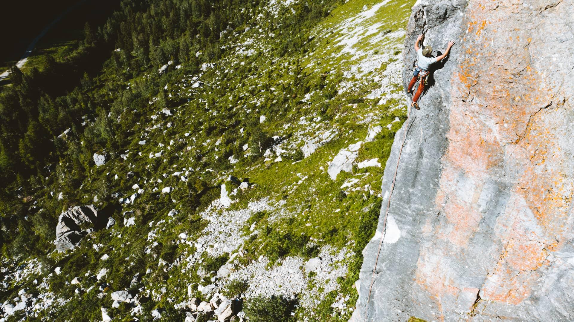 Climbing in the French Alps