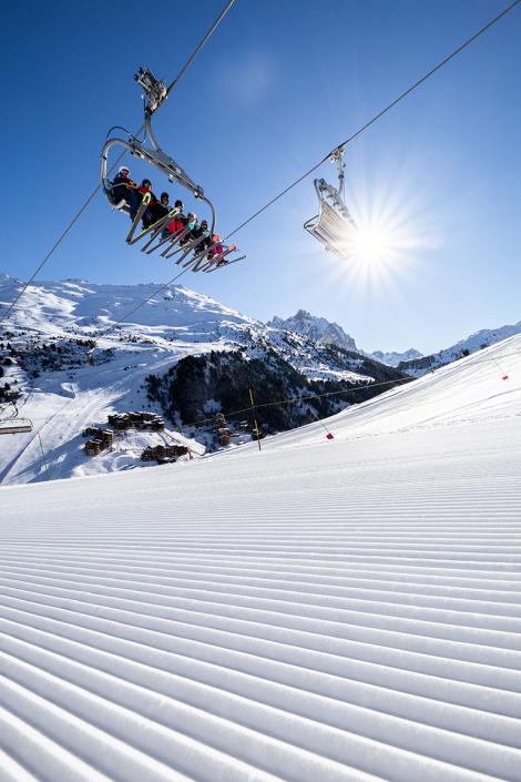 Velvety ski slope in Méribel at the heart of Les 3 Vallées