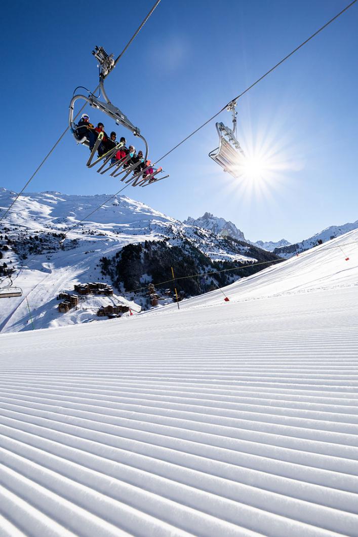 Piste de velours à Méribel au cœur des 3 Vallées