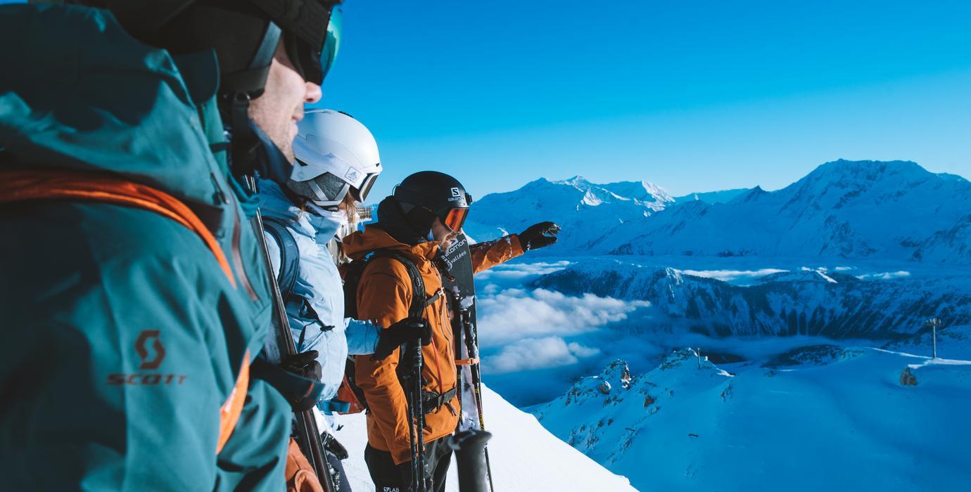 Ski de randonnée entre amis à Courchevel dans les 3 Vallées
