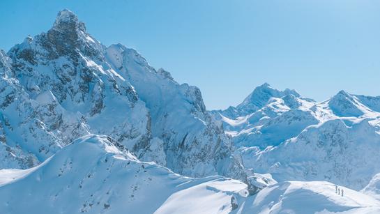 The Aiguille du Fruit in Courchevel in Les 3 Vallées at an altitude of 3,051 meters