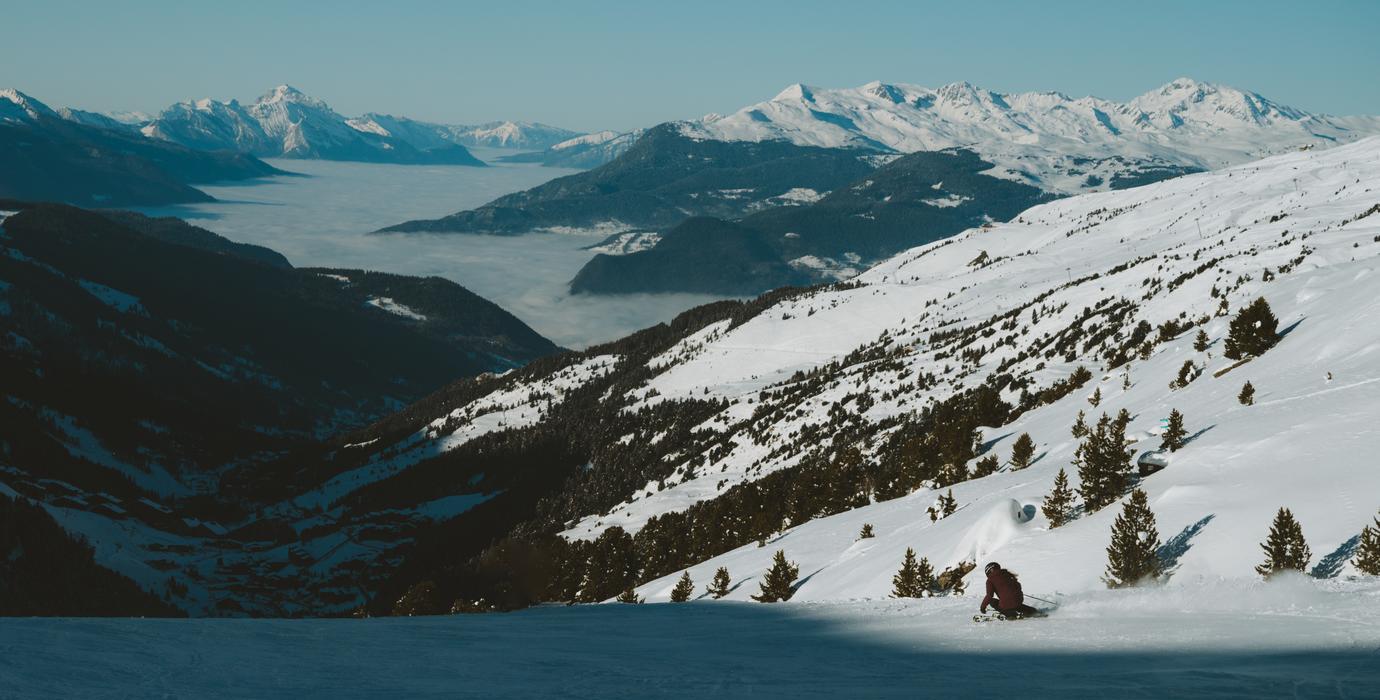 Piste du la Combe du Vallon à Méribel Mottaret dans les 3 vallées