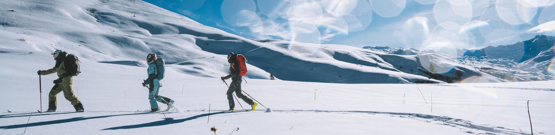Ski de randonnée entre amis dans les 3 Vallées