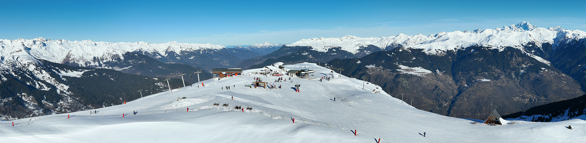 Panorama du Col de la Loze, Méribel et Courchevel