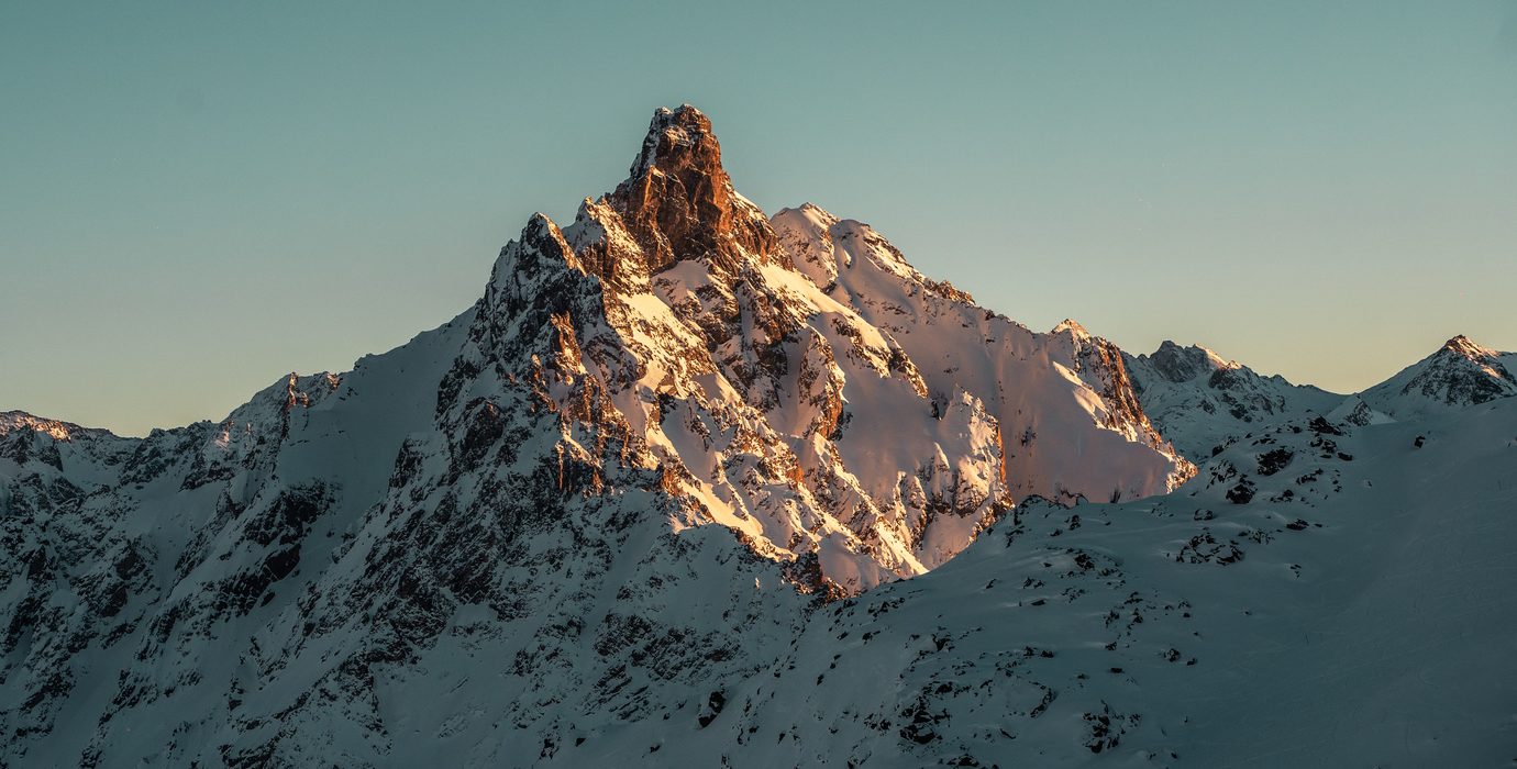 View of the Courchevel mountains in Les 3 Vallées