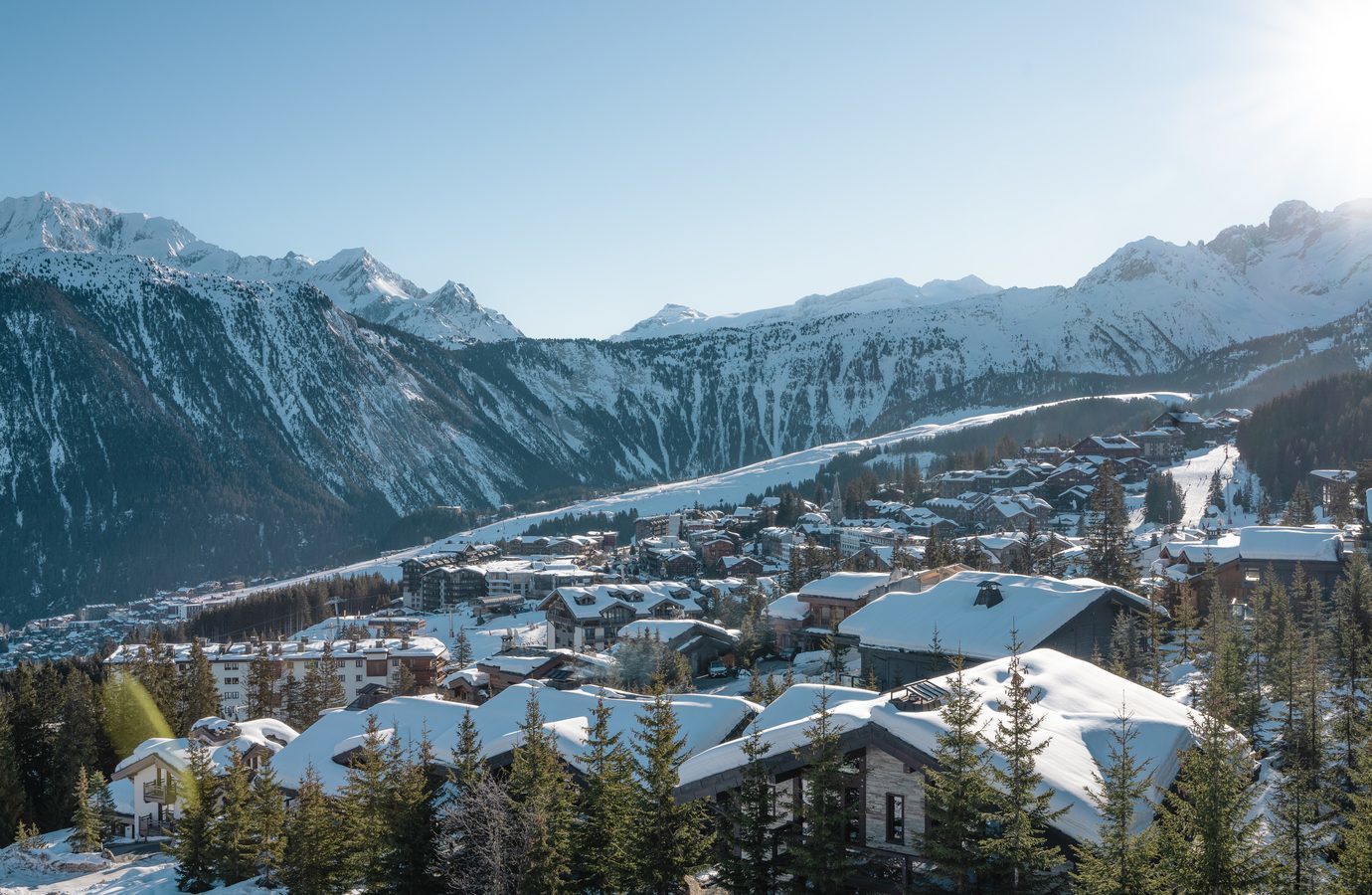 Vue sur Courchevel 1850 dans Les 3 Vallées
