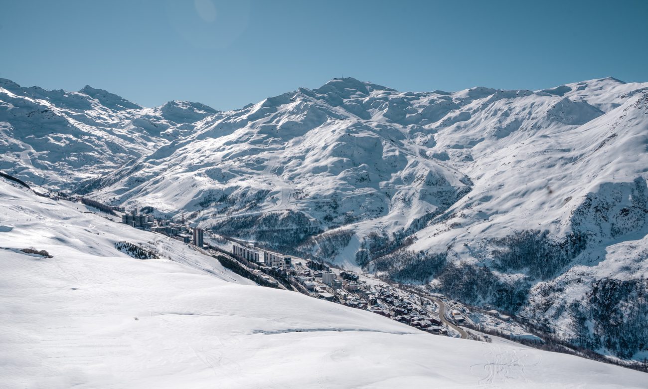 The ski resort of Les Menuires in Les 3 Vallées