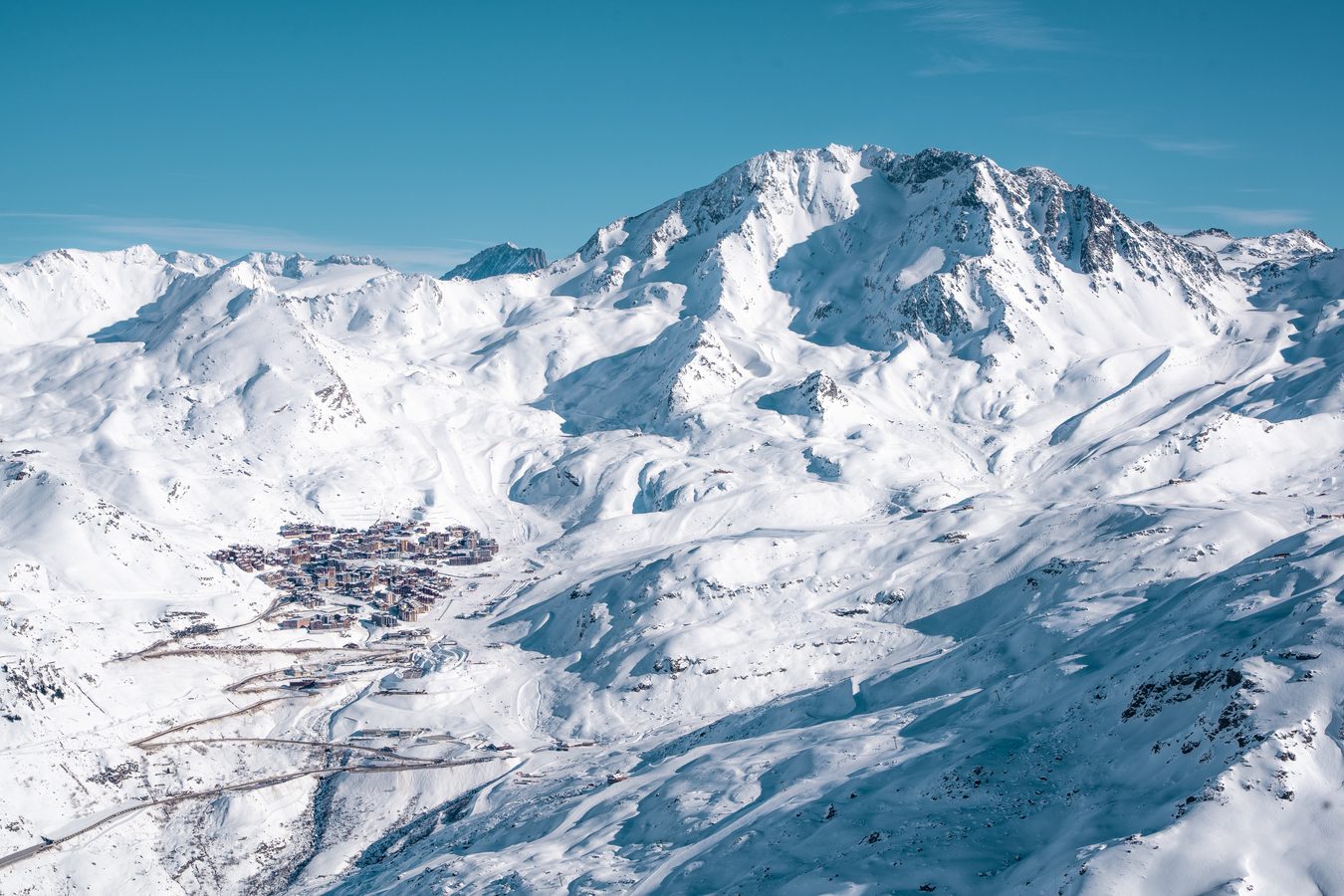 The resort of Val Thorens in Les 3 Vallées, the largest ski area in the world