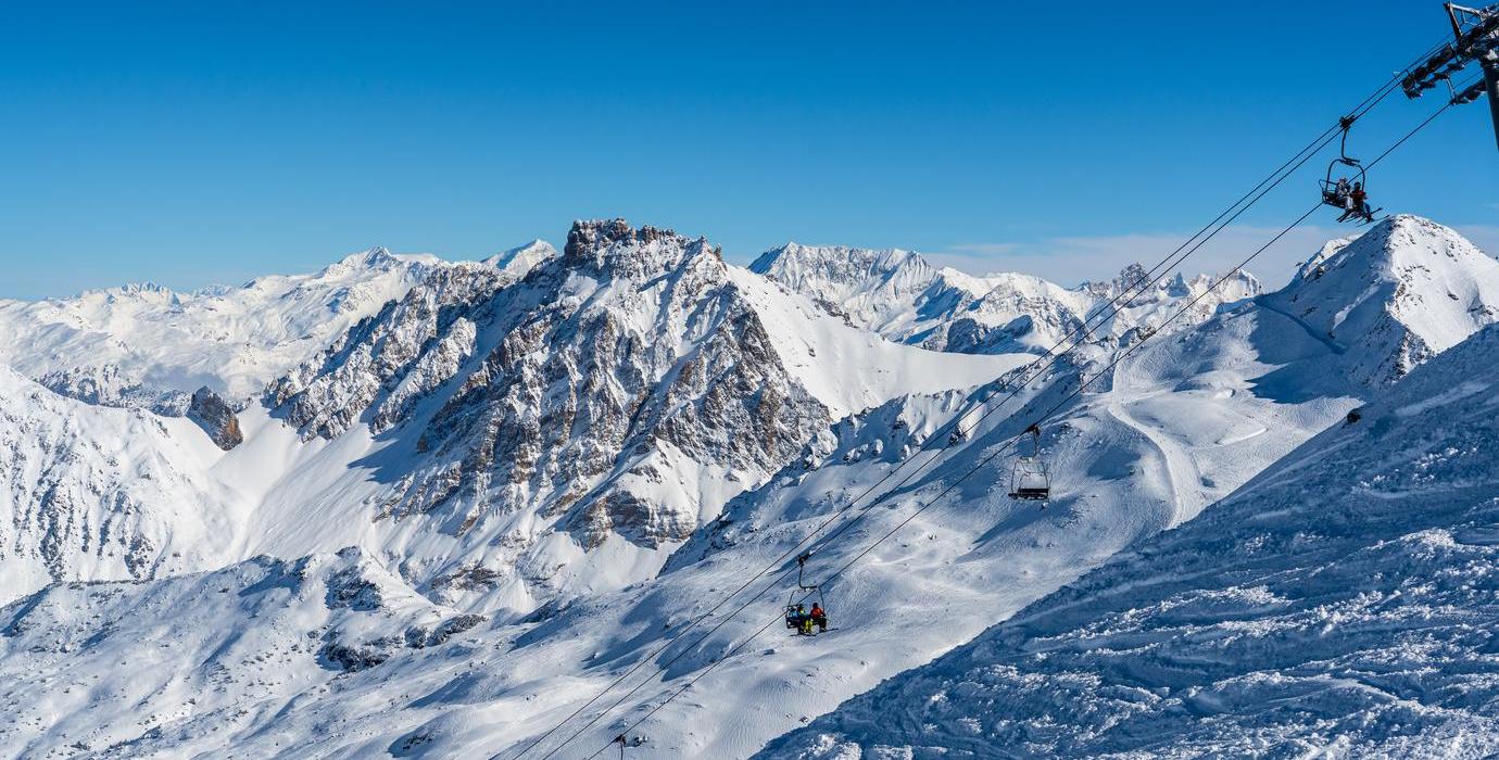 Vue sur les montagnes de Méribel dans Les 3 Vallées