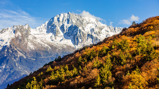 Mountain landscape during Autumn in Méribel