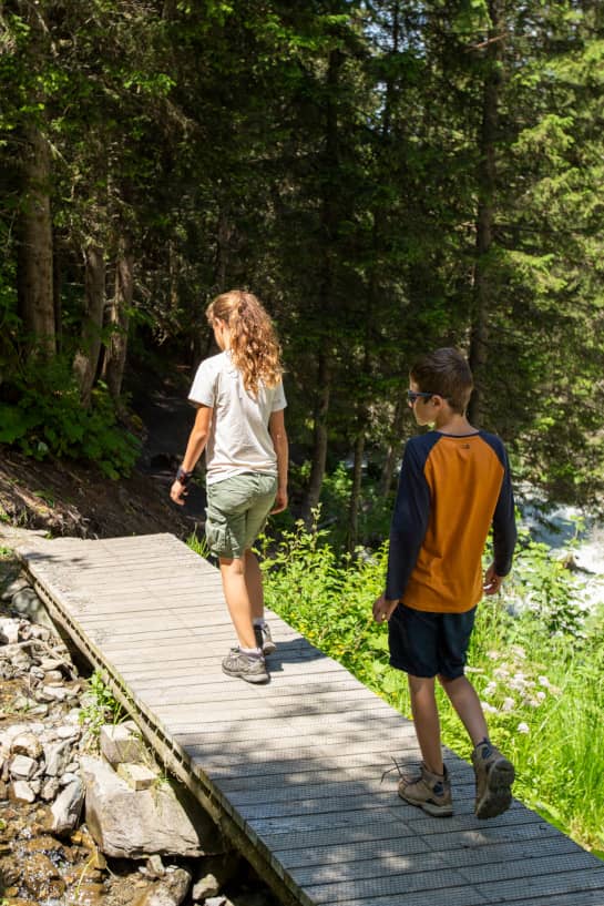 Balade sur des itinéraires en forêt dans Les 3 Vallées pour se rafraichir