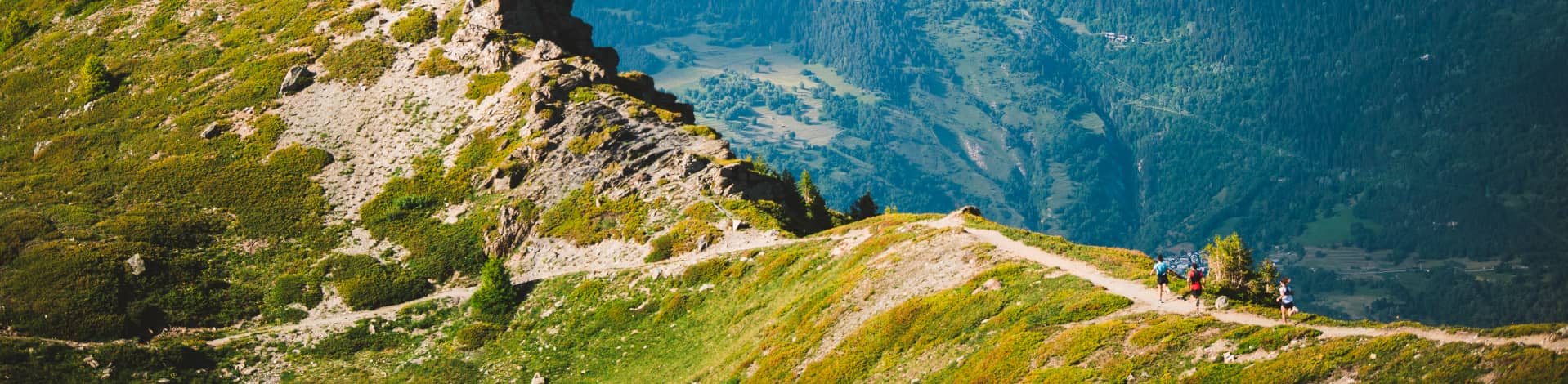 Trail running with friends in the Méribel Valley in Les 3 Vallées