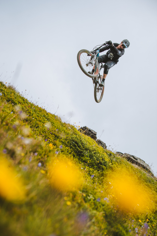 The bikepark of Saint-Martin-de-Belleville in the Belleville valley, in Les 3 Vallées