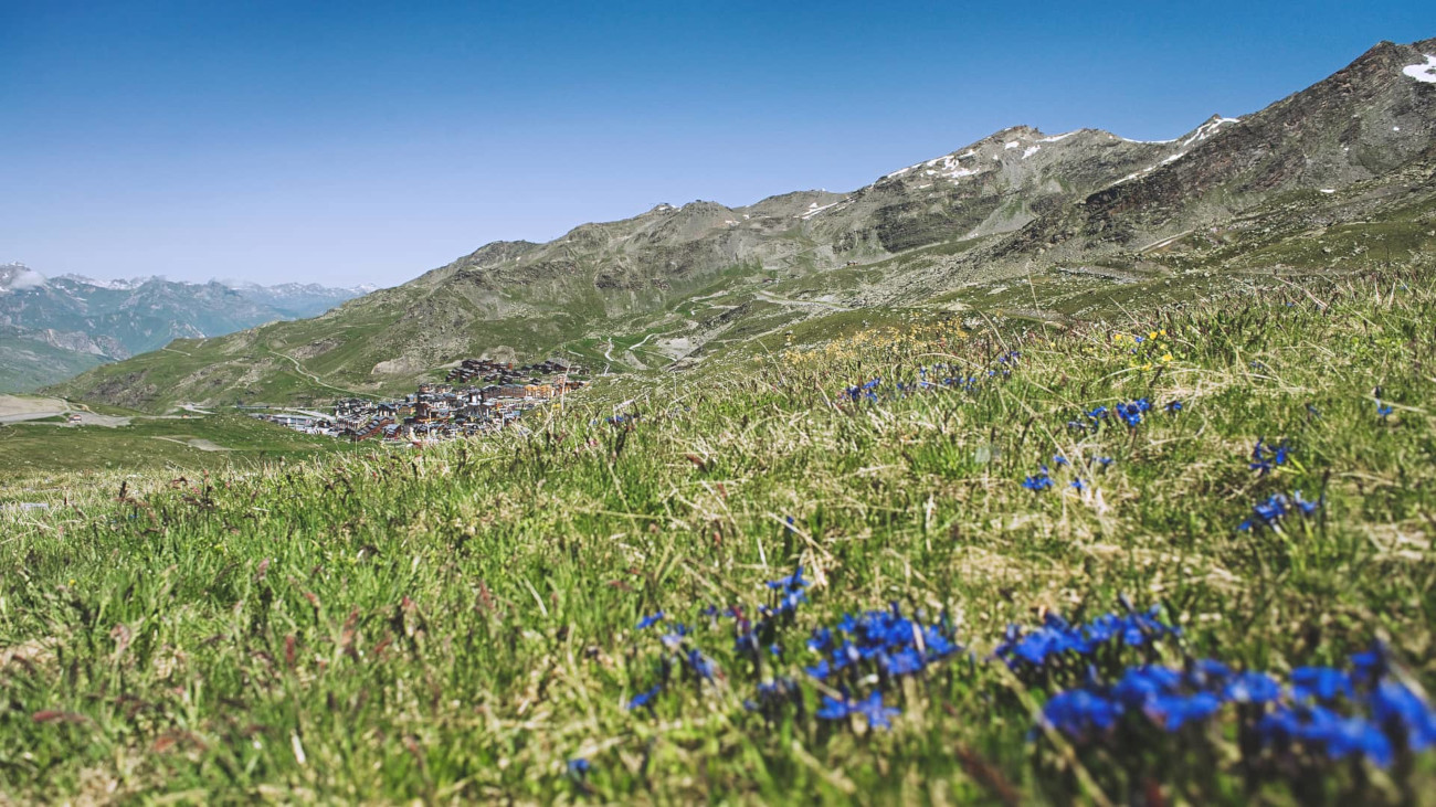 The resort of Val Thorens in summer in Les 3 Vallées