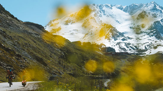 Cycling in Val Thorens in the Spring