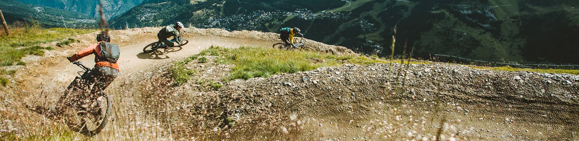 Descente en VTT sur le Bikepark de Méribel