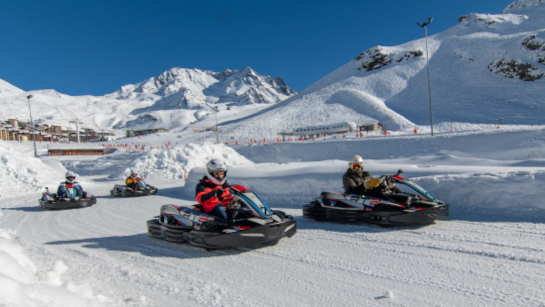 Karting sur neige à Val Thorens dans Les 3 Vallées