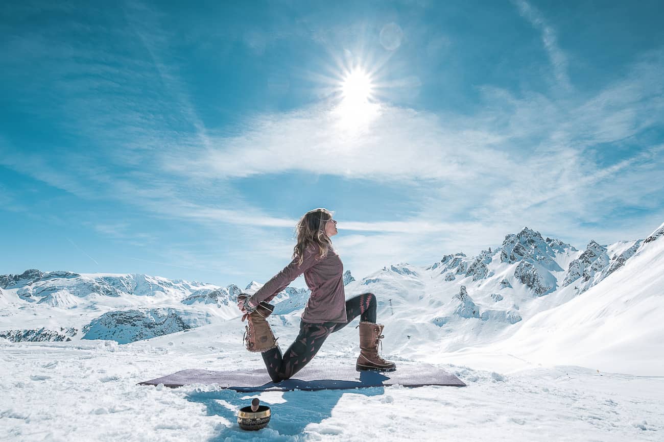 Practising Yoga in Les 3 Vallées, all year round