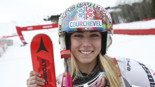 Mikaela SHIFFRIN pendant la coupe du monde féminine à Courchevel dans Les 3 Vallées