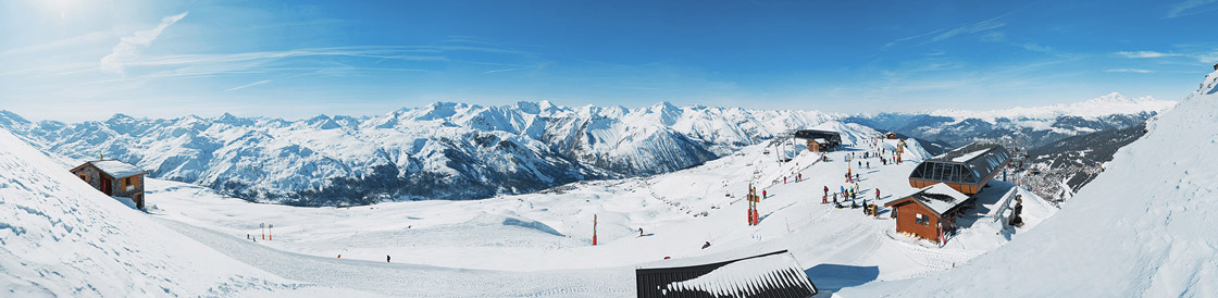 Panorama sommet Tougnète, Méribel et Les Menuires