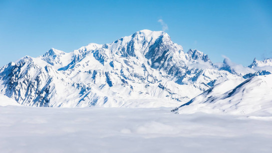 Vue sur le Mont Blanc depuis les 3 Vallées