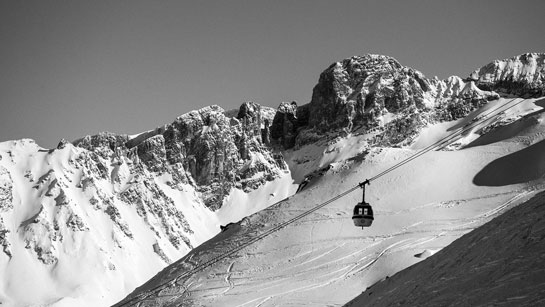 Without skis in Les 3 Vallées : travel thanks to skilifts