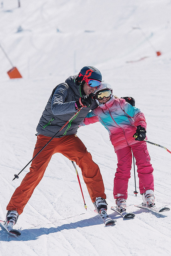 Family skiing in Val Thorens