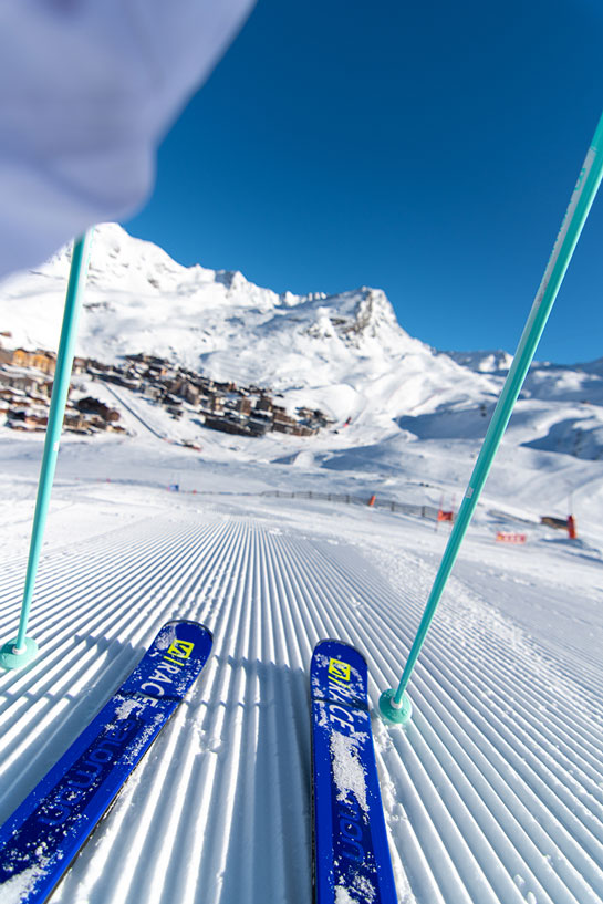 Velvet-soft snow grooming in Les 3 Vallées