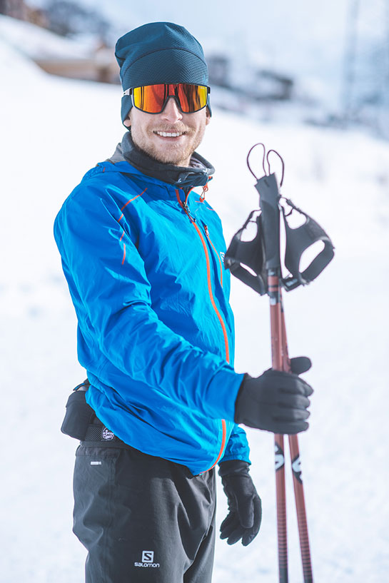 Cross-country skiing in Les Menuires, a part of Les 3 Vallées area.