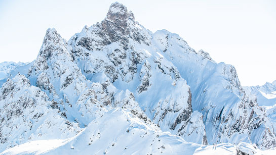 Off-piste skiing in Courchevel in the winter