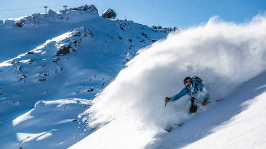 Off-piste skiing in Val Thorens