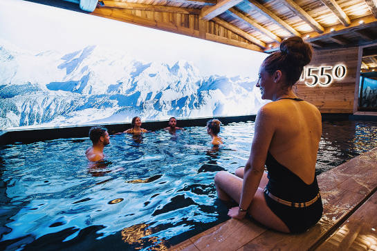 Enjoy a spa during the month of April in Les 3 Vallées to recover from your morning of skiing on the world's largest ski area