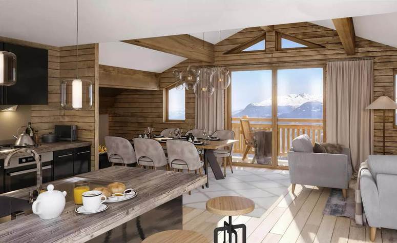 Les Chalets d'Our&eacute;a, r&eacute;sidence de haut standing &agrave; M&eacute;ribel Mottaret dans Les 3 Vall&eacute;es